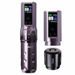 Mast Fold2 Pro Tattoo Gun Wireless Tattoo Pen Machine 2 Replaceble Batteries 2,000mAh Power Supply Mcore Rotary Motor Real Strokes Length P-076 (Pink-Coffee)