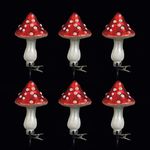 Pack of 6 Mushroom Shaped Christmas