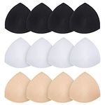 Bra Pads Bikini Pad Bra Inserts,Sport Push-up Pad Triangle Breathable for Women's Sports Cups … (3colors B/C)