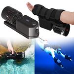 LMYYDES 65ft Waterproof Underwater Scooter Sea Scooter, fixed on Your Arm Free to Hands fist to control the accelerator Snorkeling Gear for Snorkeling Swimming Scuba Diving,1HandSuit