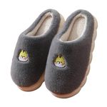 Slipper for Men and Women Flip Flops Winter Woolen Indoor Carpet Slippers for Bedroom Sandals (Grey-7)