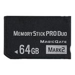 High Speed 64GB Memeory Stick Pro Duo (Mark2) PSP Memory Card Compatible with SONY PSP1000 2000 3000 Camera Memory Card