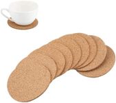 Round Wood Coffee Cup Mat Heat Resistant Cork Coaster Mat Tea Drink Wine Pad Table Decor (50Pcs)