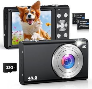 Appareil Photo Numérique Compact 4K HD 48MP Autofocus avec 32G Carte,Lentille 2.8" LCD Digital Camera avec 16X Digital Zoom pour débutants