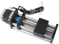 RATTMMOTOR EBX1605 100mm / 3.94" CNC Linear Stage Actuator, Double Optical Axis Linear Slide Rail and 1605 Ball Screw CNC Linear Motion Rail Guide with Nema23 Stepper Motor for DIY CNC Router Machine