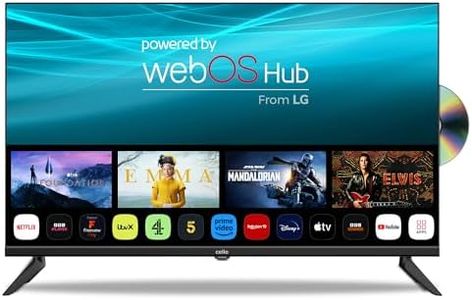 Cello C3224WSF 32" Smart/DVD TV sans Cadre Lecteur DVD intégré Triple Tuner Bluetooth système d'exploitation Ultra Rapide WebOS by LG Disney+ Netflix Prime Fabriqué en Europe [2024]