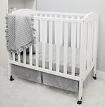 American Baby Company Heavenly Soft Minky Dot 3-Piece Mini/Portable Crib Bedding Set, Grey, for Boys and Girls