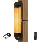 ZeboZap KDHT1500 1500W Infrared Electric Patio Heater for Gazebos, Pergolas, Decks, Garages, Backyards & Restaurants | Wall & Post Mounted Outdoor Heater