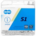 KMC S1 Rust Buster Single Speed Chain, Matte Silver, Wide (1/8")