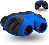 mom&myaboys Real Binoculars for Kids Ages 3+, Best Gifts and Toys for Boys or Girls (Blue)