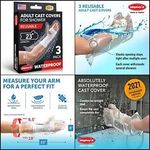 100% Waterproof Cast Cover Arm Adult- 3 pack Reusable Cast Covers for Shower Arm