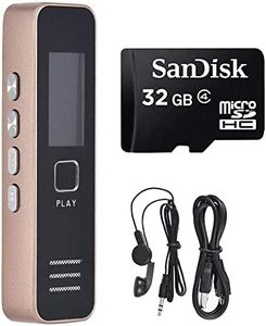 Technoview Digital Voice Recorder with 32 GB Micro SD Card Included Professional Audio Recorder MP 3 Player TF Card Dictaphone Record Microphone Sound Recording Device