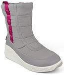 LONDON FOG Womens Chase Nylon Cold Weather Snow Boot Warm Lined Winter Boots, Grey, 5 UK