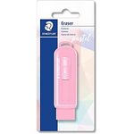 Staedtler 525 PS PVC-Free Eraser with Sliding Plastic Sleeve in Blistercard Containing 1 Eraser in Any of 4 Assorted Pastel Colours