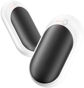 MORIKO 2-Pack Hand Warmer Rechargeable, Upgraded 2-in-1 6000mAh Electric Hand Warmers, Portable USB Reusable Handwarmer, for Outdoor Camping, Skiing, Hunting, Golf, Gift for Women Kid or Reno Patient