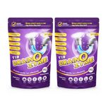 T1B Drain O Zyme Drain Cleaner Powder - Enzyme Based - Removes Odour, Clogs & Blockages from Kitchen, Bathroom & Commercial Drains, Safe For All Pipes - Pack of 2 (250 gram)