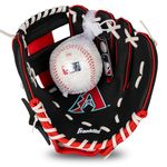 Franklin Sports MLB Youth Teeball Backs and and Set - Kids Arizona Diamondbacks Baseball and Teeball Glove and Ball - Perfect First Kids Glove - 9.5", One Size, Team Specific