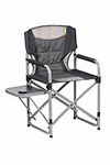 Kampa The Chairman Folding Directors Chair with Side Table for Outdoors Camping, Sporting Events, Concerts, Caravans, Campervans and Festivals