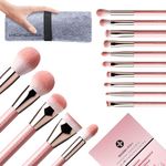 Makeup Brushes, EIGSHOW 15pcs Professional Makeup Brush Set Premium Synthetic Kabuki Brush Foundation Contour Concealers Blush Eye Shadow Brush Kit With Case, Guide