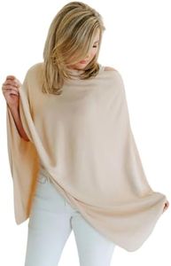 Toci Mom Nursing Cover for Breastfeeding, Full Coverage Breastfeeding Cover, Cotton Modal Cream Knit, Machine Washable, Breathable and Soft, Wide Neck with Stretch for Easy View, Maternity Pregnancy