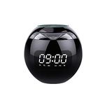 Ulsam Bluetooth Speaker & Alarm Clock 2-in-1, Portable Wireless Speaker, Radio Alarm Clock, Digital Display Clock, Smart Digital Sensor Clock, Bluetooth 5.0 Chip, USB Charging Port, 5W, Black