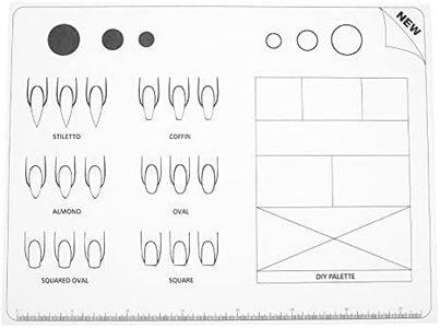 Uonlytech Acrylic Nail Training Mat, Silicone Trainer Sheet Nail Polish Coloring Practice Pad Flexible Template for Application Practice