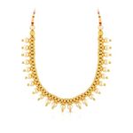 Malabar Gold & Diamonds Gold Necklace for Women 22k | Traditional Gold Thushi necklace 22kt | 22 kt (916) BIS Hallmark Gold Tushi for Birthday, Anniversary, Diwali & Festival Gift