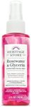 HERITAGE STORE Rosewater & Glycerin Hydrating Facial Mist - Dry Combination Skin Care - Rose Water Spray w/Vegetable Glycerine, Made Without Dyes or Alcohol, Hypoallergenic, Vegan, Cruelty Free, 4oz