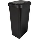 KetoPlastics Kitchen Bin Touch and Lift Rectangle Swing Bin as a Kitchen Waste Rubbish Recycle Bin 45L - Black