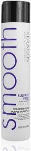 KERAGEN - Sulfate - free Color Enhance Purple Shampoo for Neutralizing Yellow Tones on Blonde and Silver Hair with Keratin, Panthenol, Vitamins, Collagen, and Jojoba Oil - 10 Oz