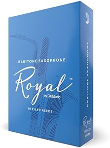 D'Addario Woodwinds - Royal Baritone Saxophone Reeds - Baritone Sax Reeds with Strong Spine - Great for Classical or Jazz - Strength 2.0