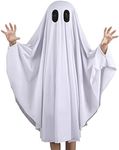 Noubeau Unisex Kid Ghost Costume Girl Halloween Fancy Dress Cosplay Boy White Boo Ghost Cloak Clothes Child Spooky Trick-or-Treating