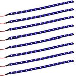 E Support CXDD01C ™ 8Pcs 30cm 15 Leds SMD Waterproof Flexible Blue Light Strip Bar car Light Flexible Strip