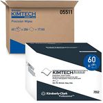 Kimtech Science Precision Wipes (05511), White Tissue Wipers, 1-Ply, 60 Pop-Up Boxes / Case, 280 Wipes / Box, 16,800 / Case