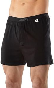 Woolly Clothing Men's Merino Wool Classic Boxer - Ultralight - Wicking Breathable Anti-Odor M BLK