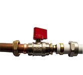 Wärmer System Adapter Reducer 15mm/16mm Pex-al-pex Ball Valve Brass Compression Fittings Red