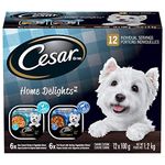 CESAR Home Delights Adult Wet Dog Food - 6 Pot Roast with Spring Vegetables Dinner and 6 Chicken and Vegetable, 12x100g Trays