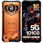 DOOGEE S200 Rugged Smartphone 5G, 6.72" FHD+ 120Hz Android 16 Phone,1.32" AMOLED Rear Display Rugged Phone, 48GB+256GB/2TB, 10100mAh/33W, 100MP Rugged Mobile Phones, AI Assistant/Face ID/WiFi 6/NFC