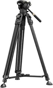 SmallRig AD-50 Max Heavy Duty Video Tripod, 68.5" Carbon Fiber Lightweight Tripod with FreeSpeed One-Step Height Adjustment, Fluid Head, Dual-Mode QR Plate, Load up to 17.6lb