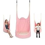 YAERSI Kids Hammcok Chair Child Frog Hanging Pod Swing Seat Portable Decor for Indoor Outdoor Garden etc with PVC Inflatable Cushion