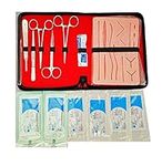 Surgical Wound Suture Kit, Wound Suture Kit for Studying, Medical Seam Kit, Wound Seam Exercise Kit for Practising Suturing Techniques and Wounds, Skin Model Made of Silicone Included