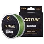 Goture Freshwater Saltwater Braided Fishing Line, Braided Line,Braid Line,20LB, 547Yds, 0.16M, Low-Vis Green