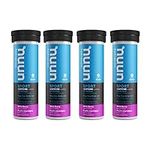 Nuun Sport + Caffeine: Electrolyte Drink Tablets, Box of 4 Tubes (40 servings), Wild Berry, Electrolyte Hydration Supplement