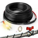 HEATIT JHSF 40ft Self-Regulating Heat Cable for Pipe Freeze Protection, Energy-Saving, Pipe Heat Tape for Metal and Plastic Home Supply Pipes, Keeps Water Flowing at -40°F, ETL Listed, 120V