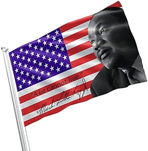 Martin Luther King Jr US Flag Black Power BLM Black Lives Matter Heritage Leader African American 3x5 feet Banner Vivid Color Double Stitched Brass Grommets