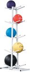 Champion Sports Double Medicine Ball Tree , White, 22.5 InchL X 11 InchW X 52 InchH