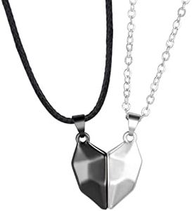 Yellow Chimes Pendant for Girls and Boys Couple Necklace Gifts Couple Pendant | Valentine Special Magnetic Love Heart Couple Pendants Stainless Steel Locket for Couples | Valentine Gift for Girls