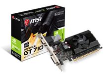 MSI NVIDIA GEFORCE GT 710 2GD3H LP Graphics Card '2GB DDR3, 954MHz, Low Profile, Low Consumption, VGA, DVI-D, HDMI, HTPC, Silent Passive Fanless Cooling System'