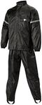 Nelson Rigg Weatherpro Rain Suit; 100% Waterproof, Pants and Jacket Included with Reflective striping (Black, X-Large)