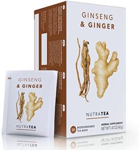 Nutra Tea - Ginger & Ginseng Tea - 20 Tea Bags - Herbal Tea